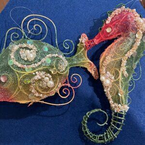 Colorful Fish & Seahorse Ornaments